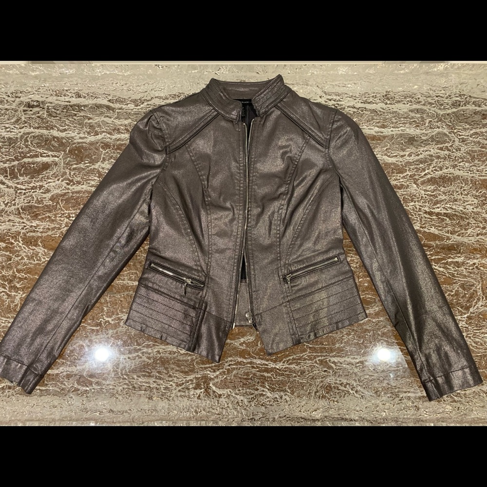 White House Black Market Silver Blazer/Jacket